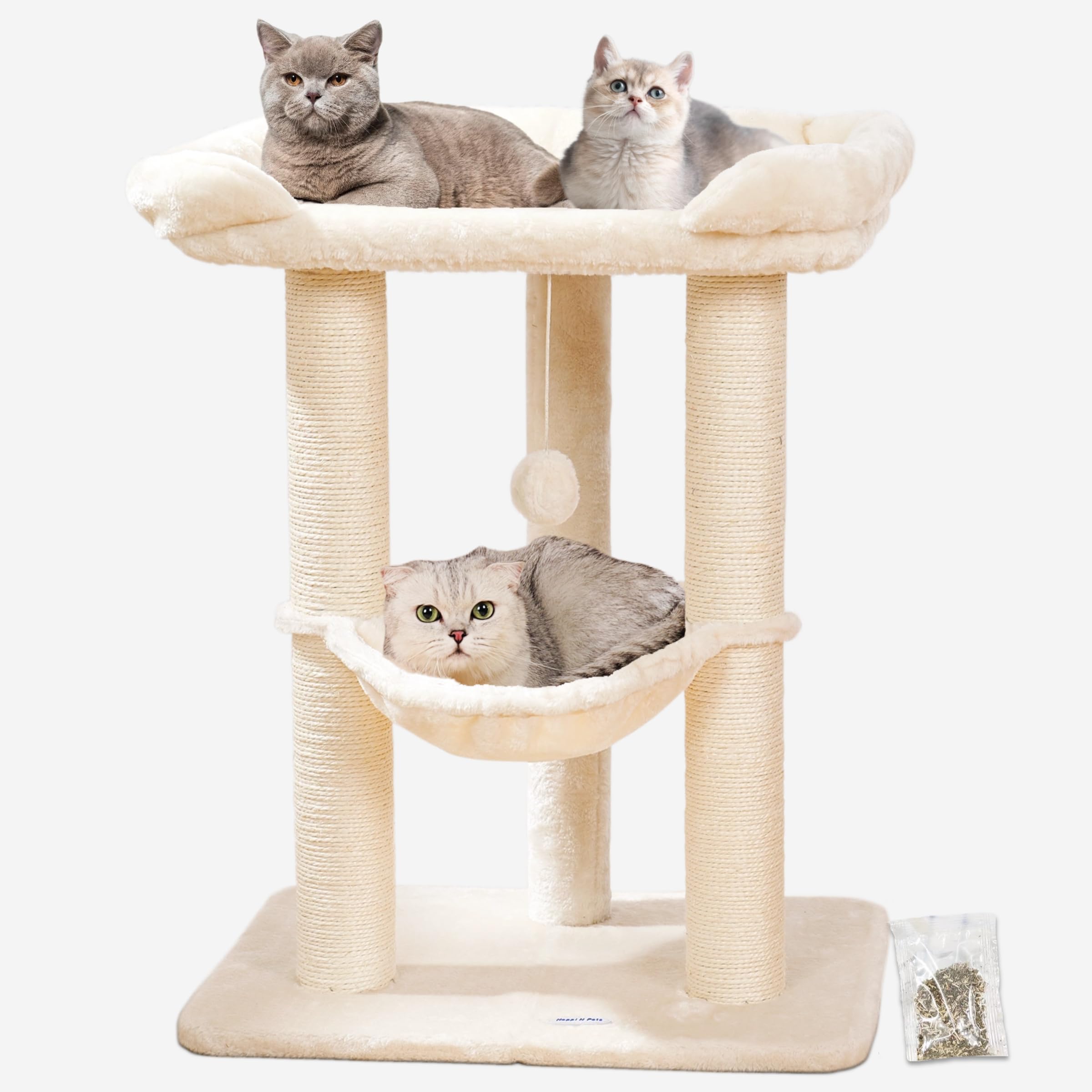 Happi N Pets 28in cat tree base provides sturdy support for rambunctious cats