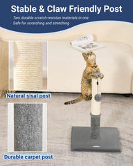 Happi N Pets cat scratching post with carpet surface for soft scratching.