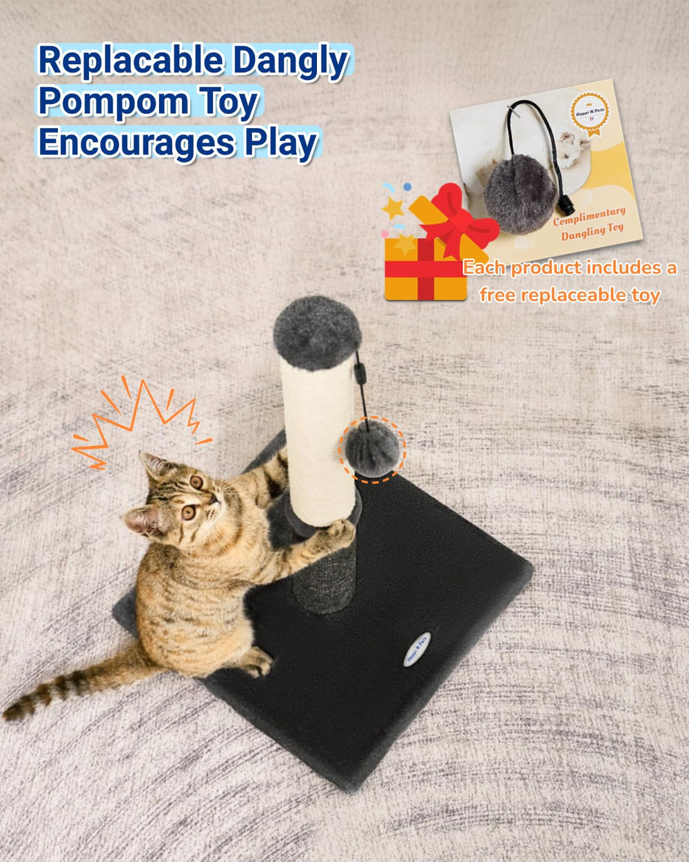 Happi N Pets stable wood base preventing wobble during play.