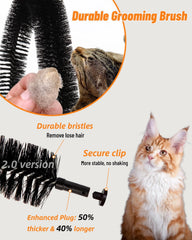 Happi N Pets cat self groomer heavy base ensures stable rubbing and less tipping.