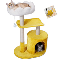 Happi N Pets cloud bed on cat tree provides cozy rest and elevated view