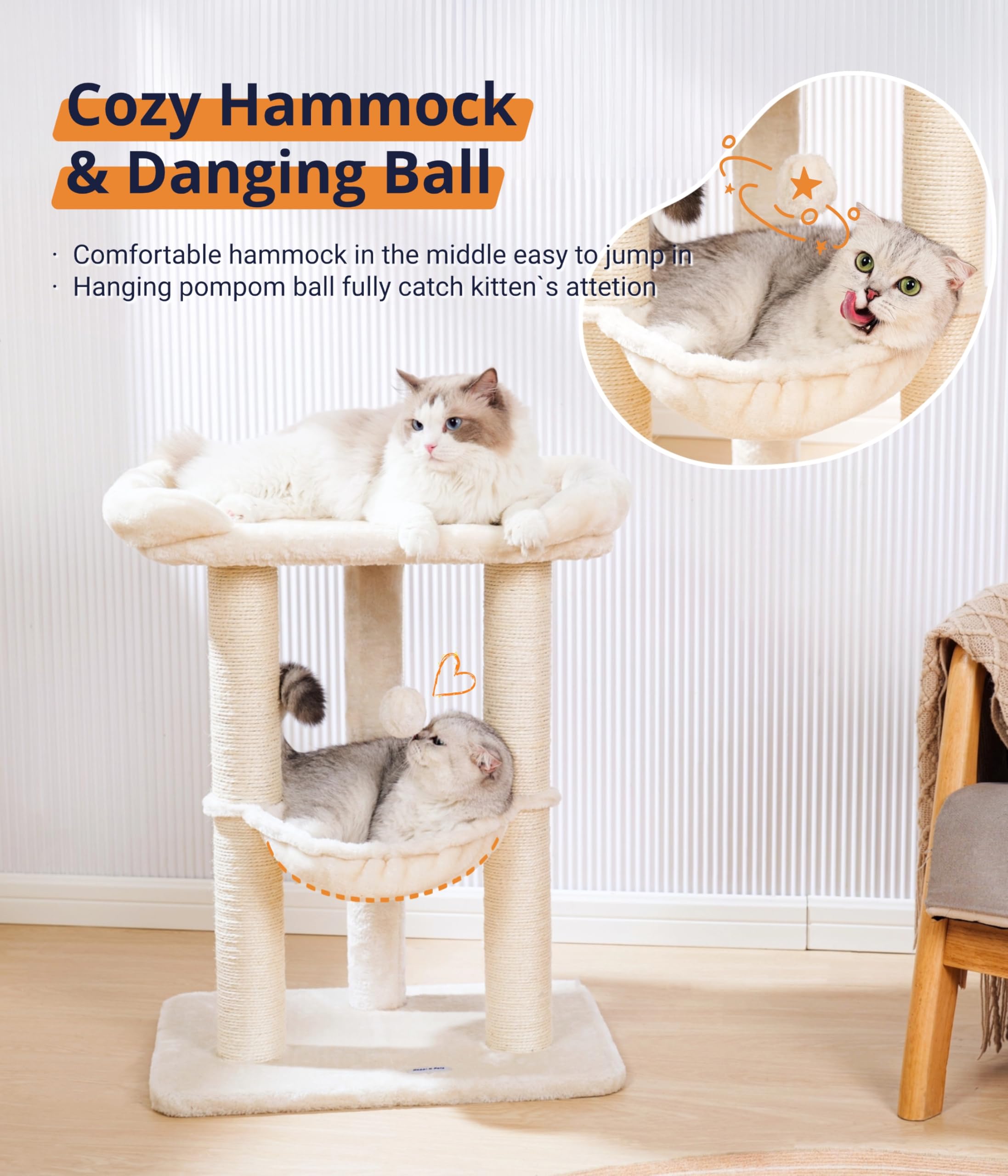 Happi N Pets entertainment hub with hammock and teaser sparks curiosity