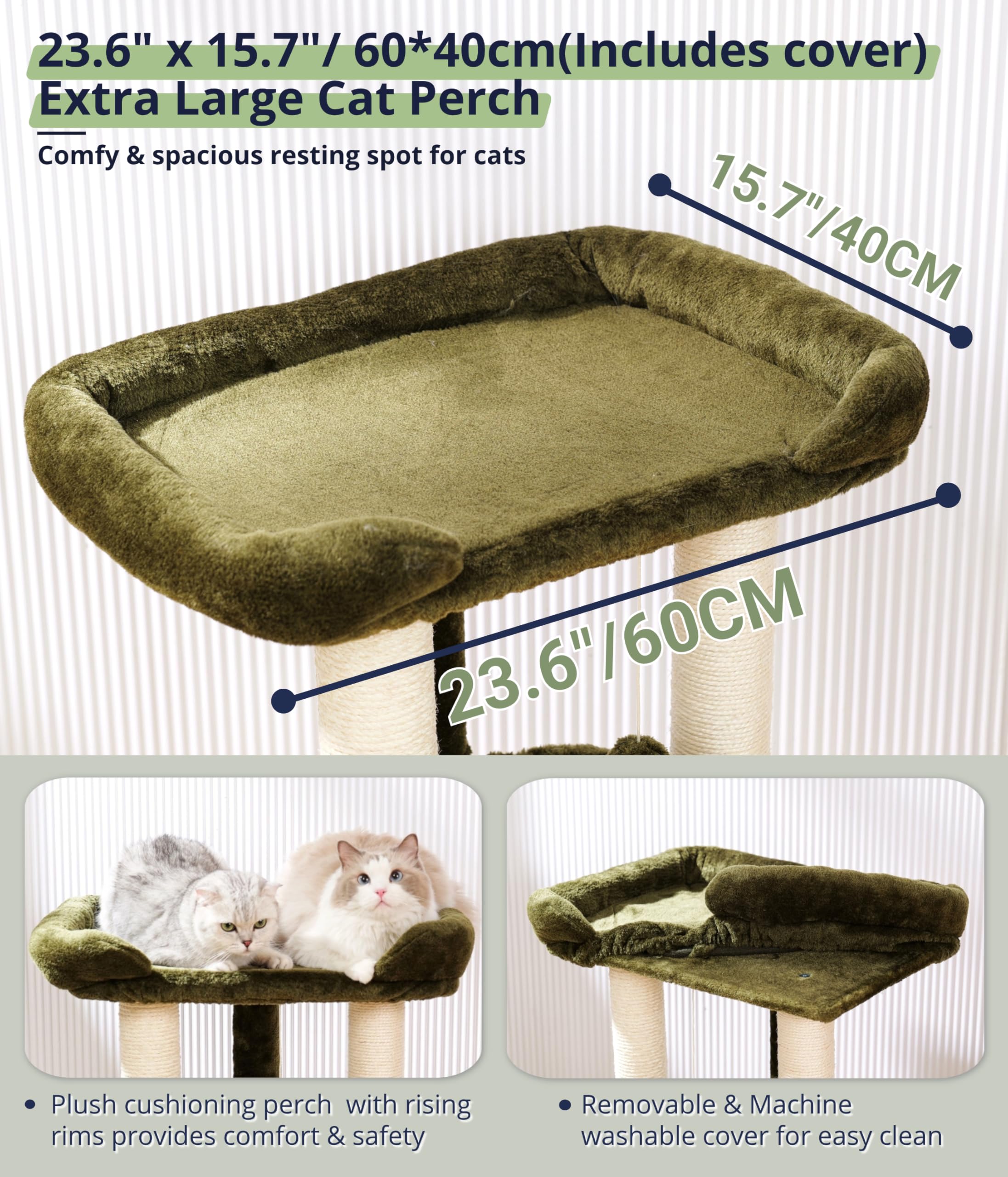 Happi N Pets heavy base engineered wood ensures stability during play.