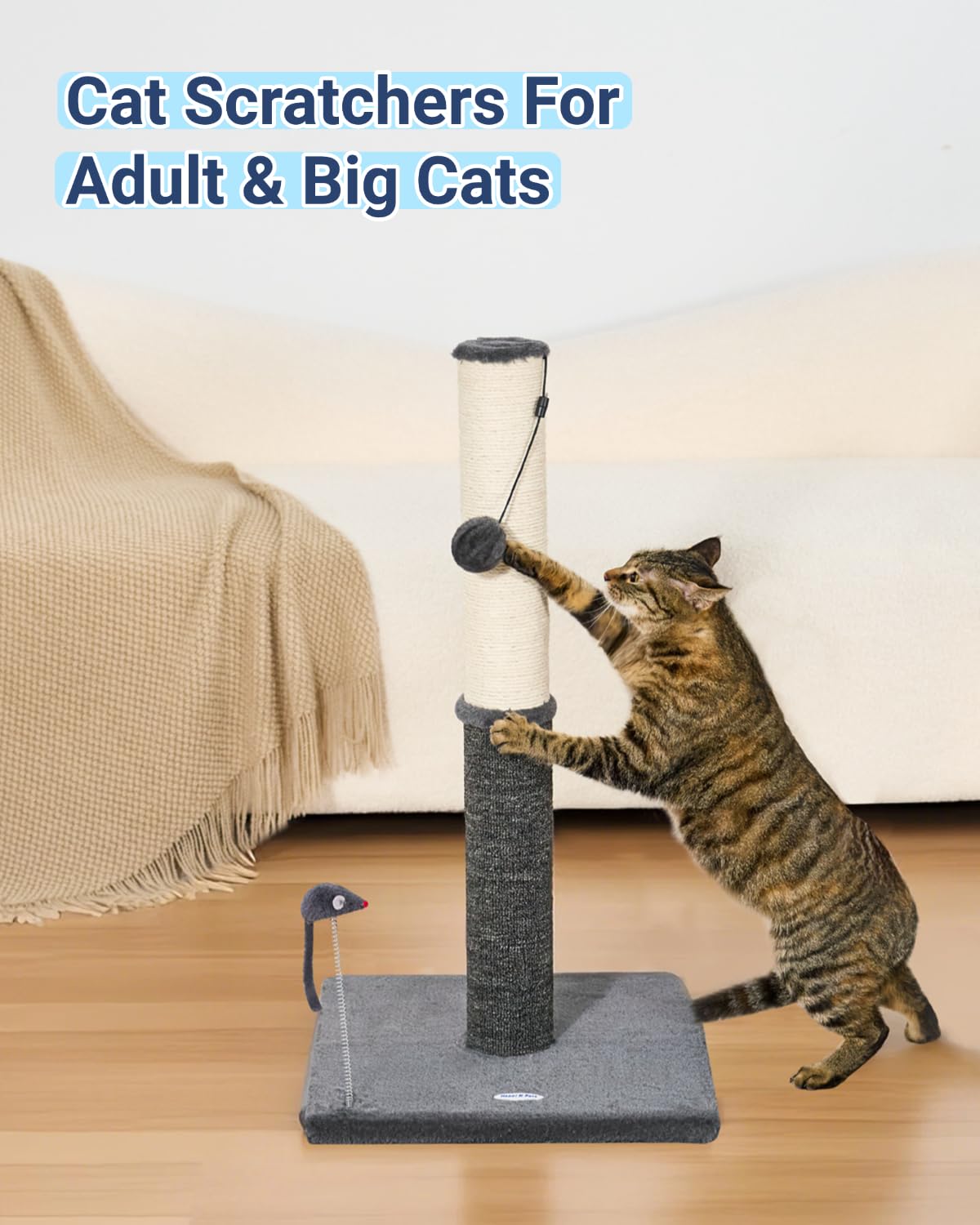Happi N Pets included mouse toy for extra fun and hunting play