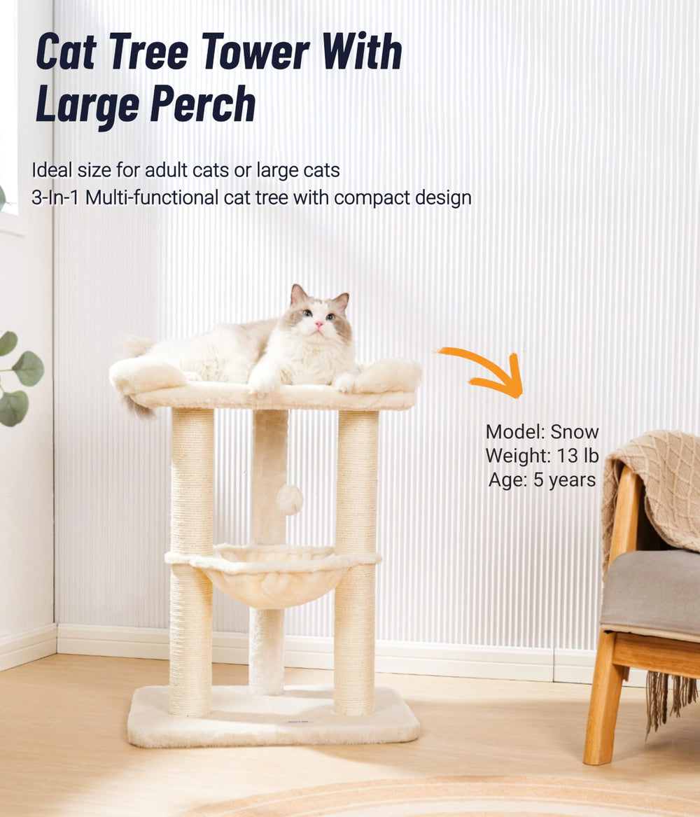 Happi N Pets large bed perch offers ample space for big cats to lounge