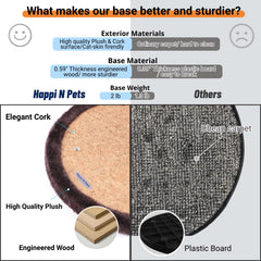 Happi N Pets cork surface scratcher feels premium and cozy.