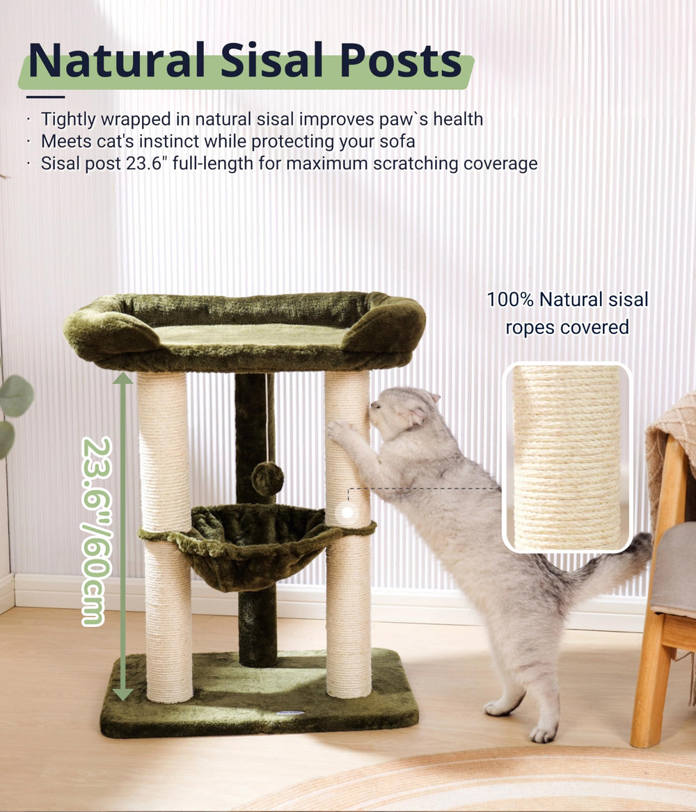 Happi N Pets three-color options complement decor while entertaining cats.