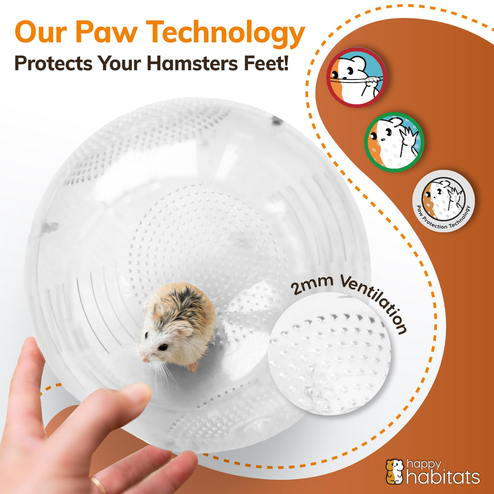 Happy Habitats gerbil and mice exercise ball supports curious activity.