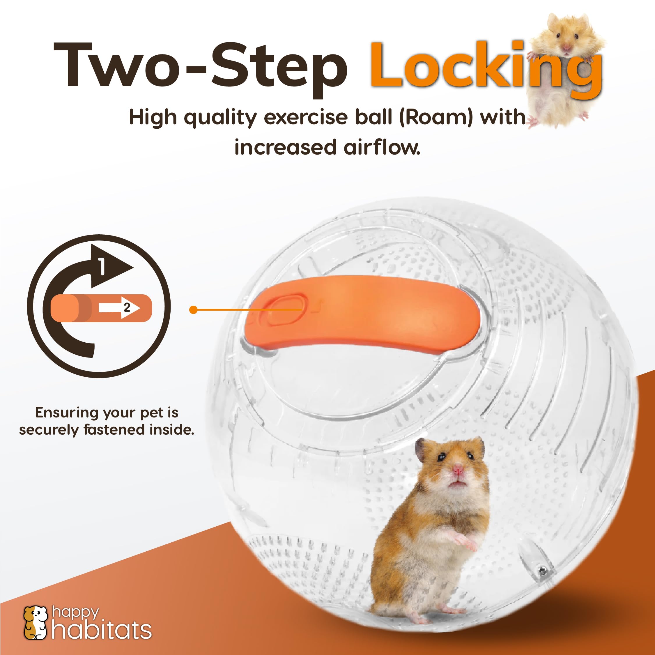 Happy Habitats portable small-animal ball for indoor and outdoor fun.