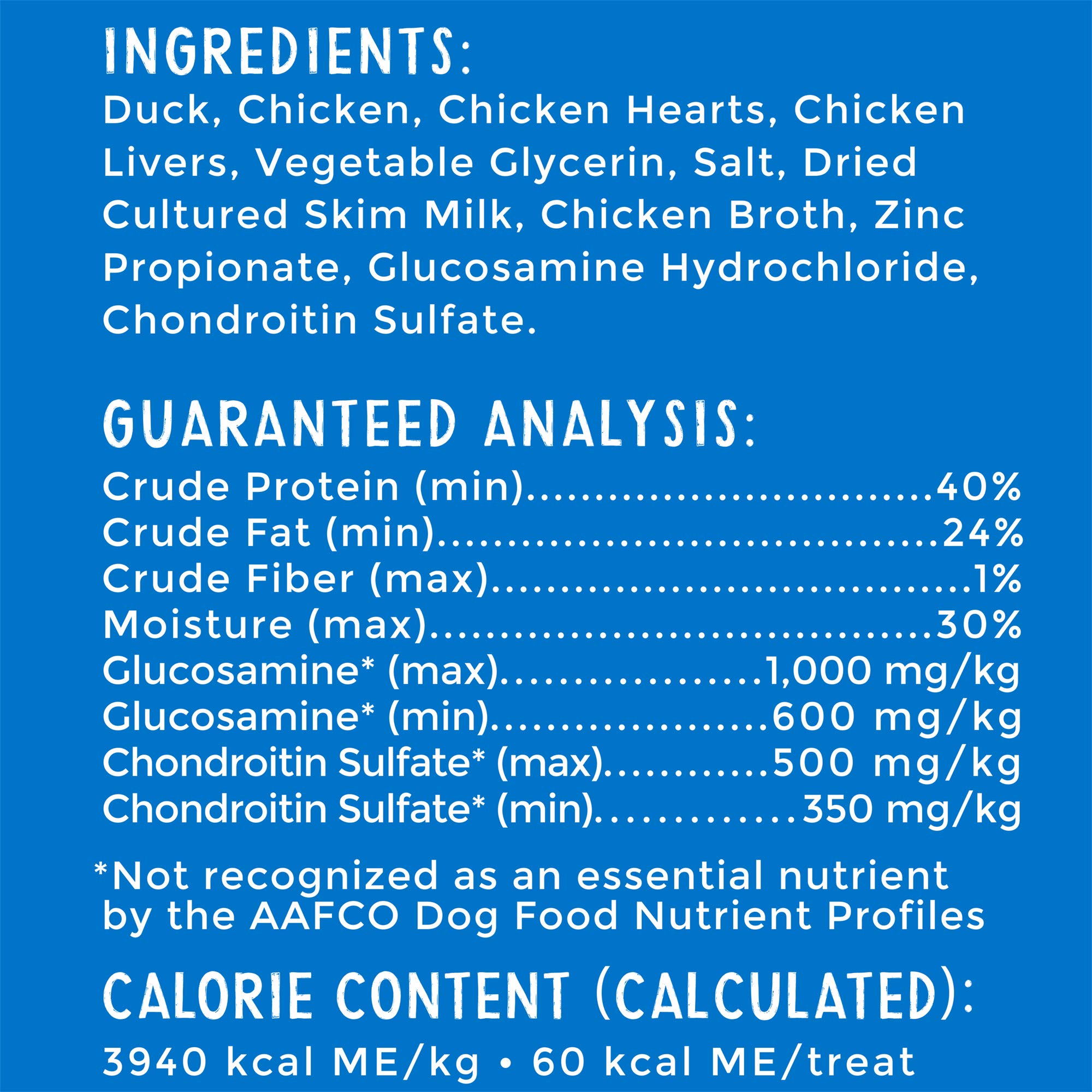 Happy Hips Duck Jerky 20 oz pouch packaging highlighting USA-made production