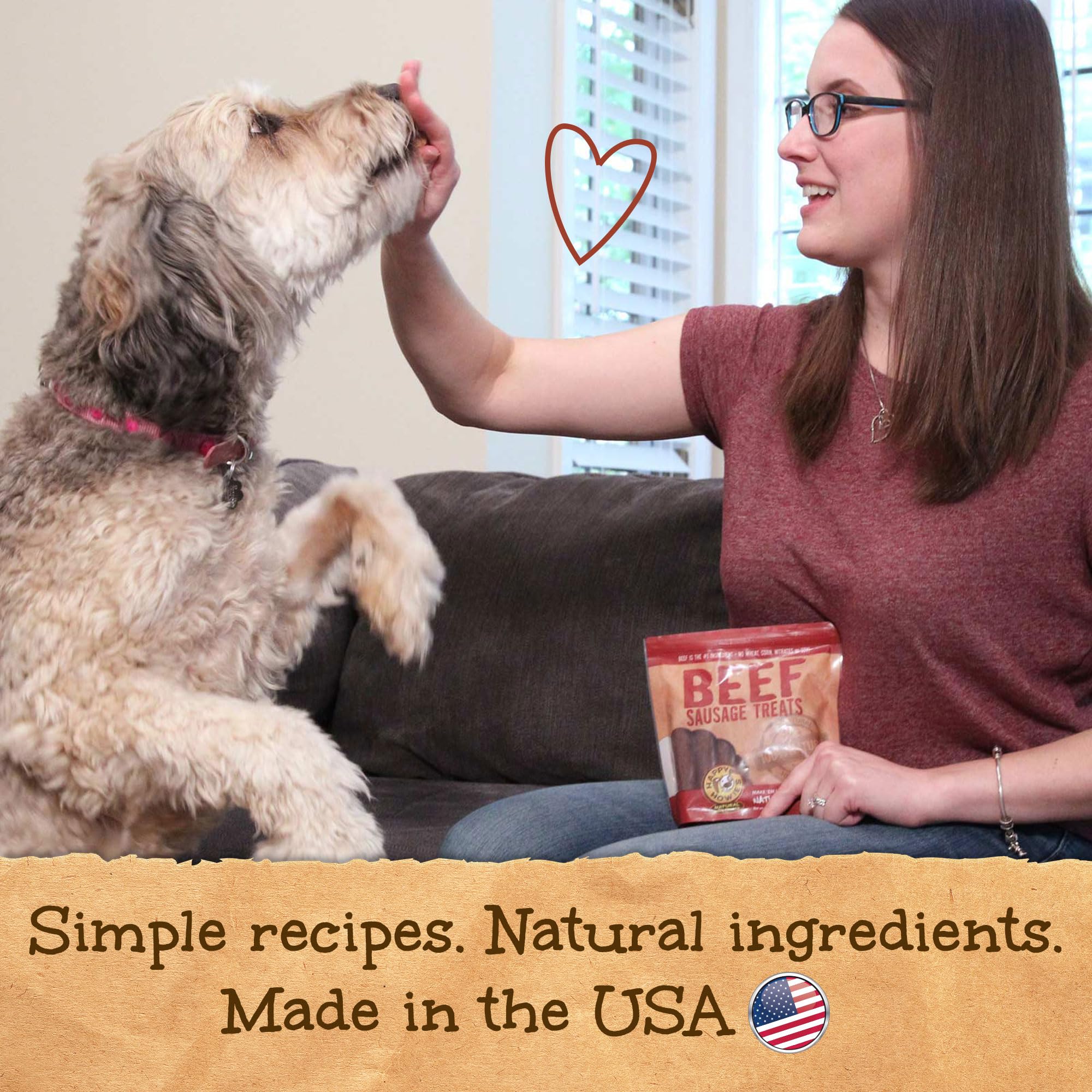 Happy Howie's treats shown as a versatile snack for dogs of all sizes.