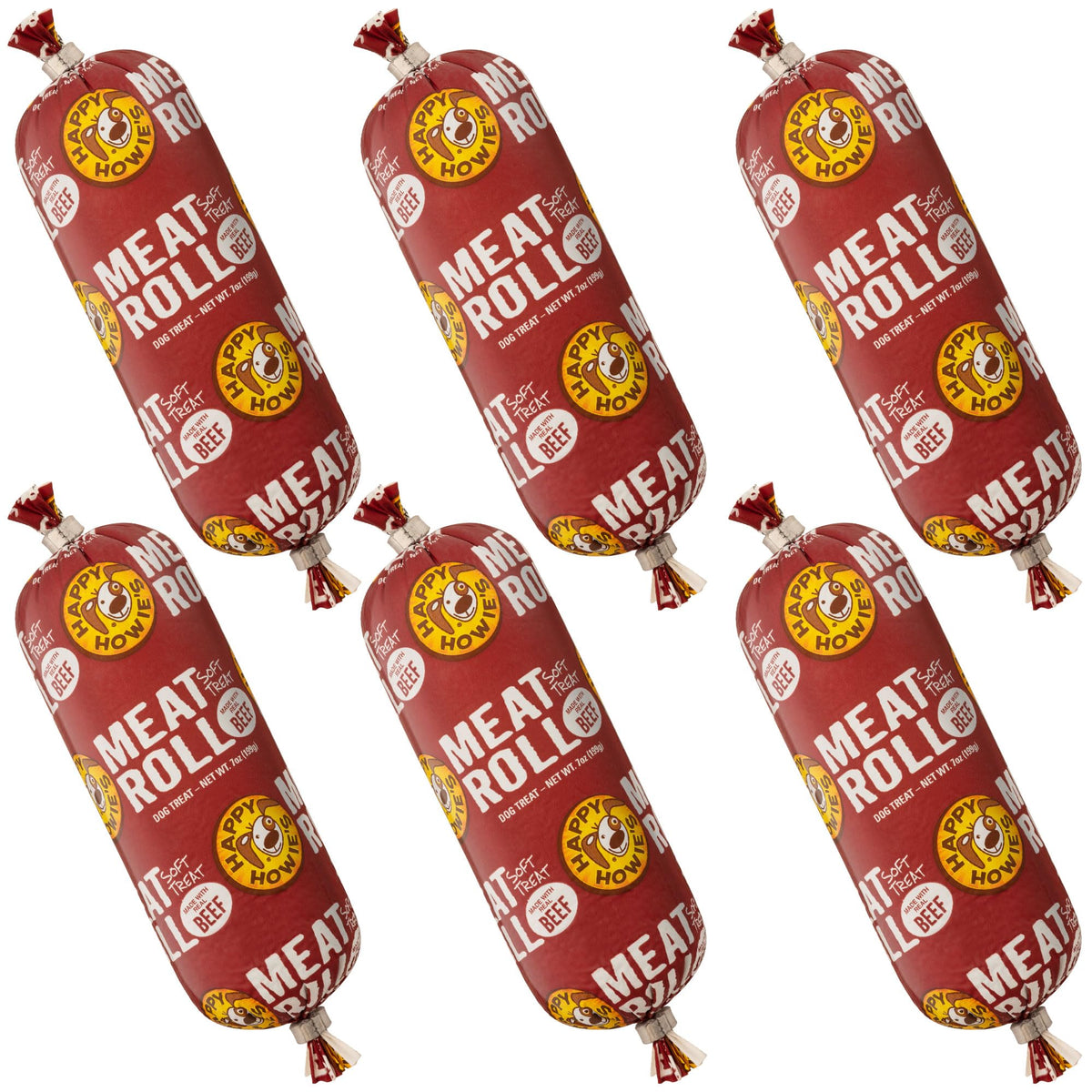 Happy Howie's Soft Meat Roll close-up shows premium beef texture for quick rewards.