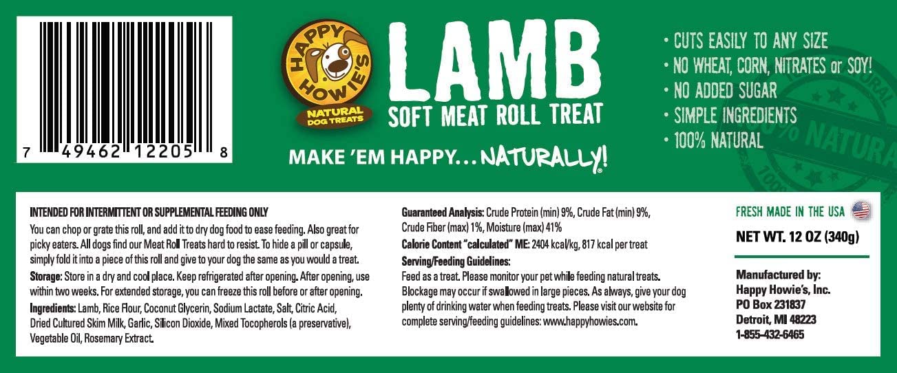 Happy Howie's Soft Meat Roll six-pack ready for stocking.