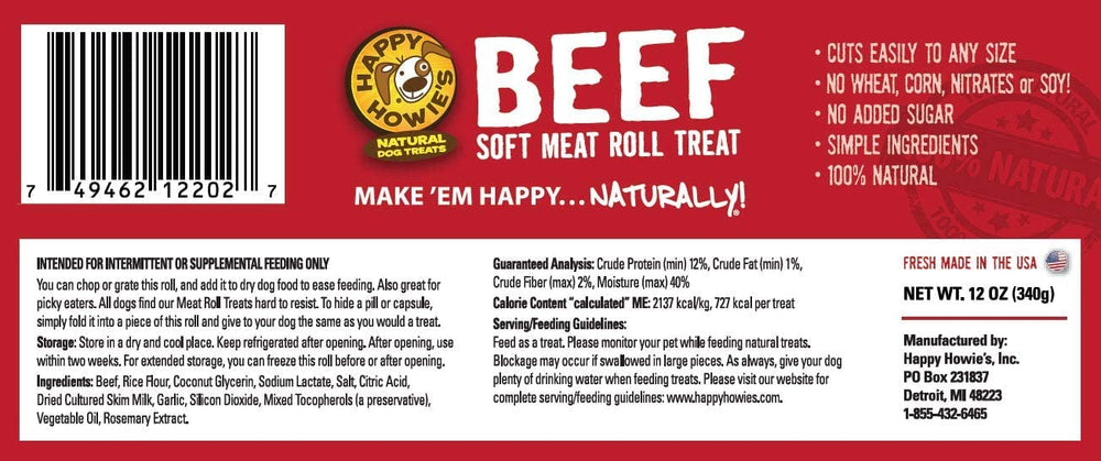 Happy Howie's Soft Meat Roll refrigeration after opening preserves freshness.