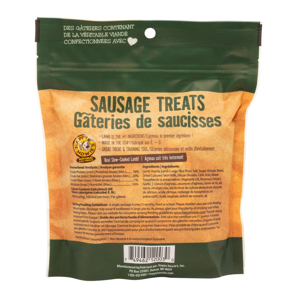 Happy Howie's Lamb Sausage Links served as a training snack.