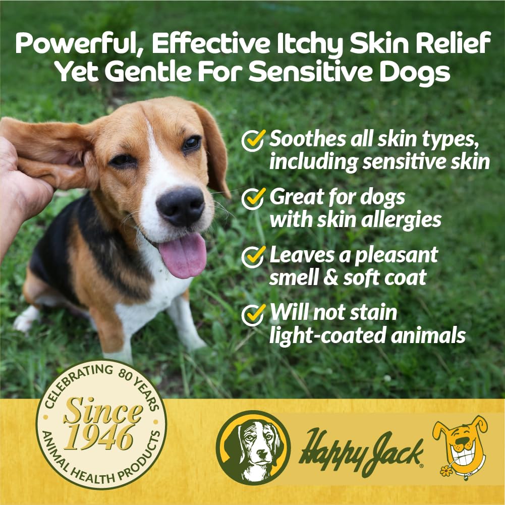 Foaming lather from Happy Jack Itch No More shampoo for easy full-body wash