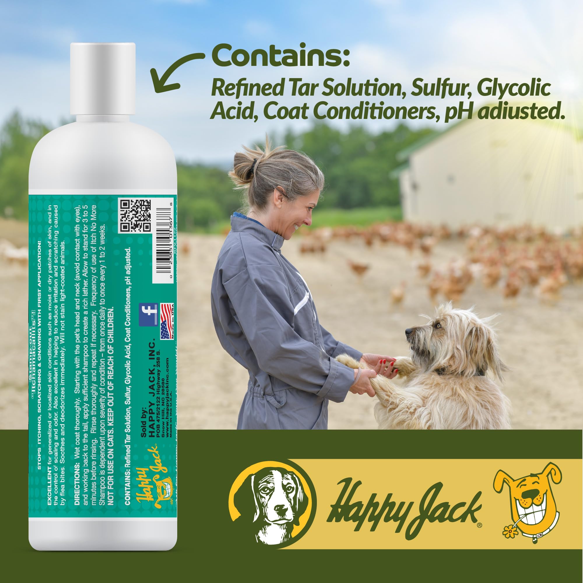 Spot treatment target on dog using Happy Jack Itch No More