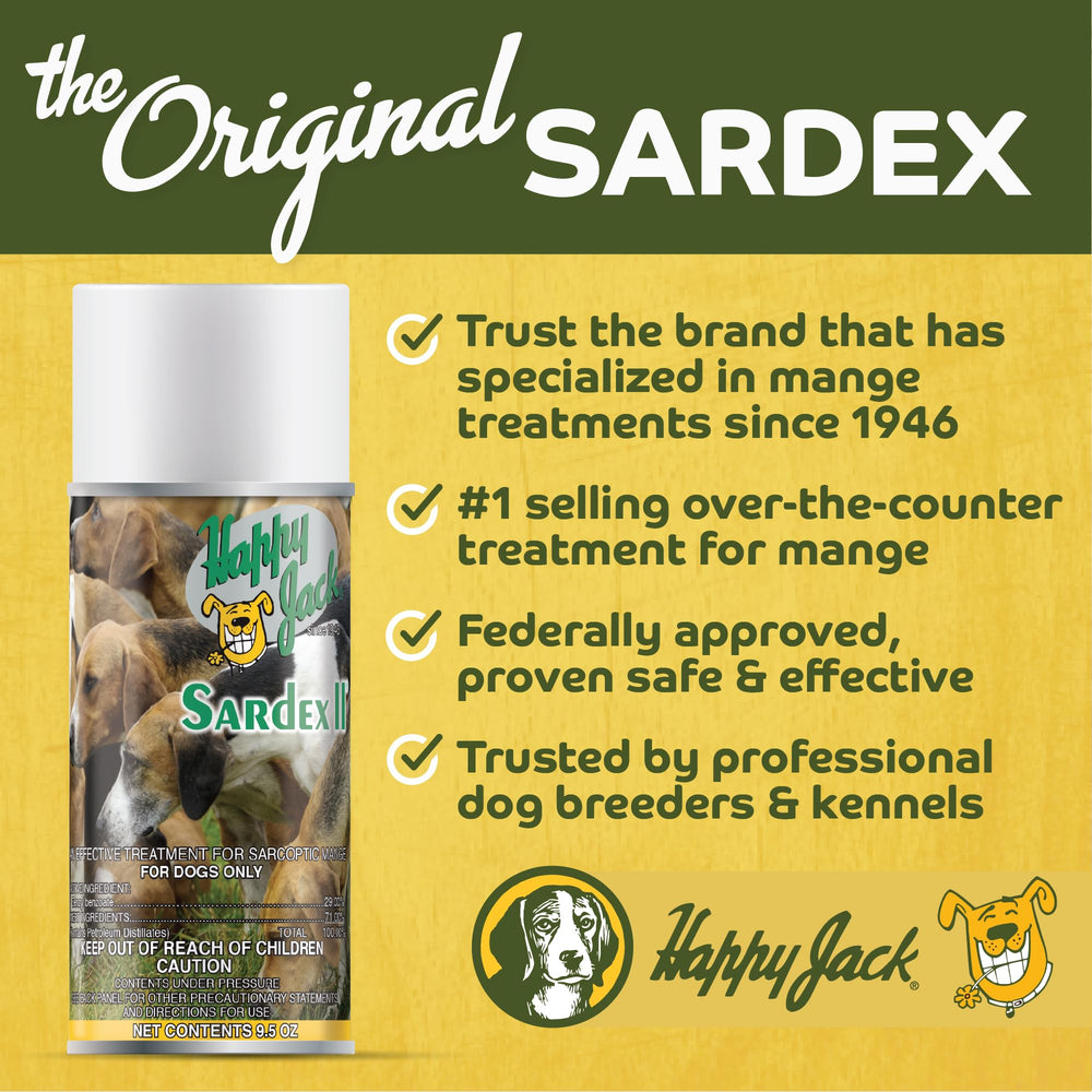 Odorless formula of Happy Jack Sardex Mange Treatment dries quickly without residue.