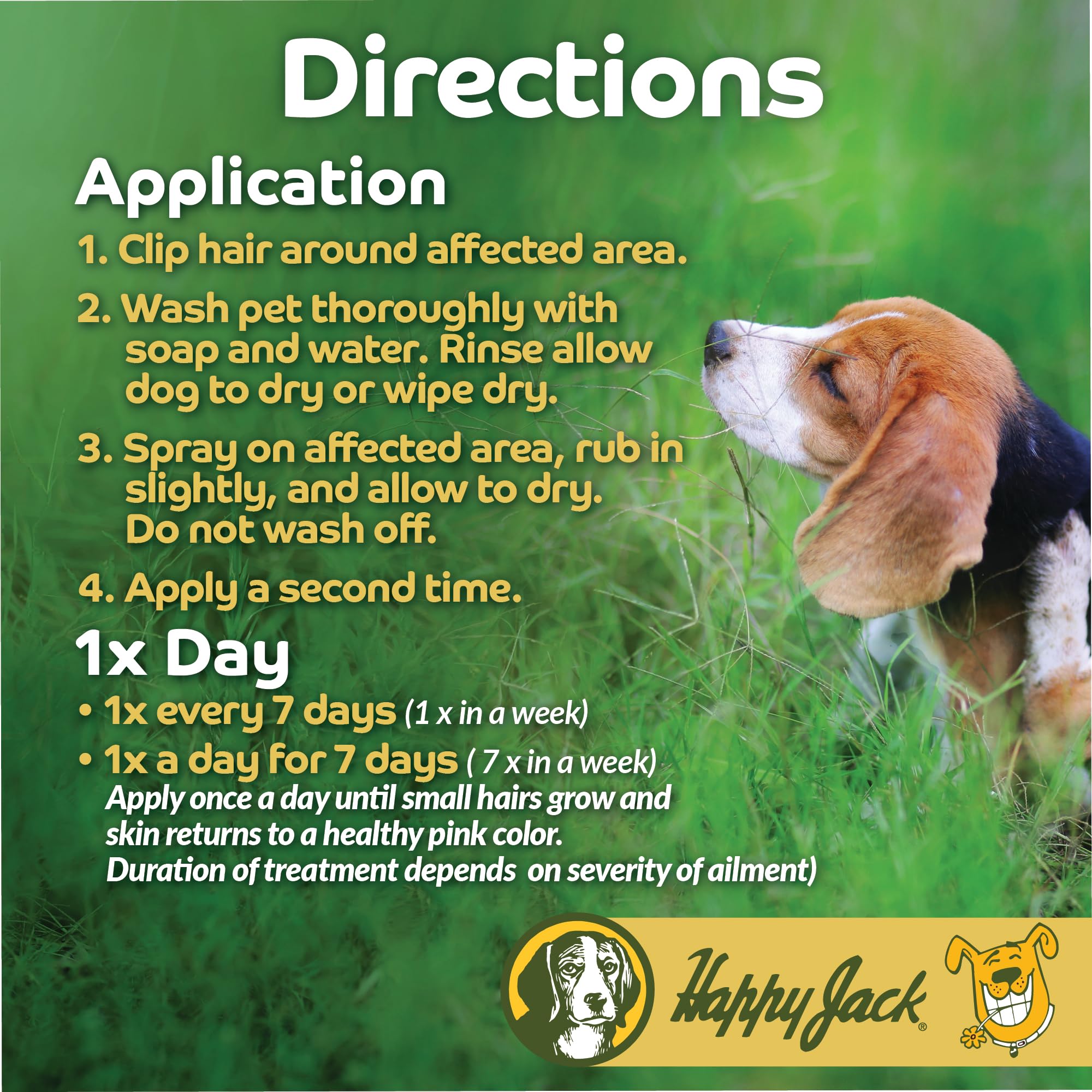 Happy Jack Sardex Mange Treatment spray dispensing for clean, targeted home care.