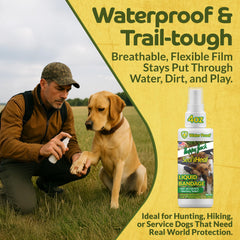 HAPPY JACK Seal 'N Heal spray-action demonstrates quick application for minor injuries.