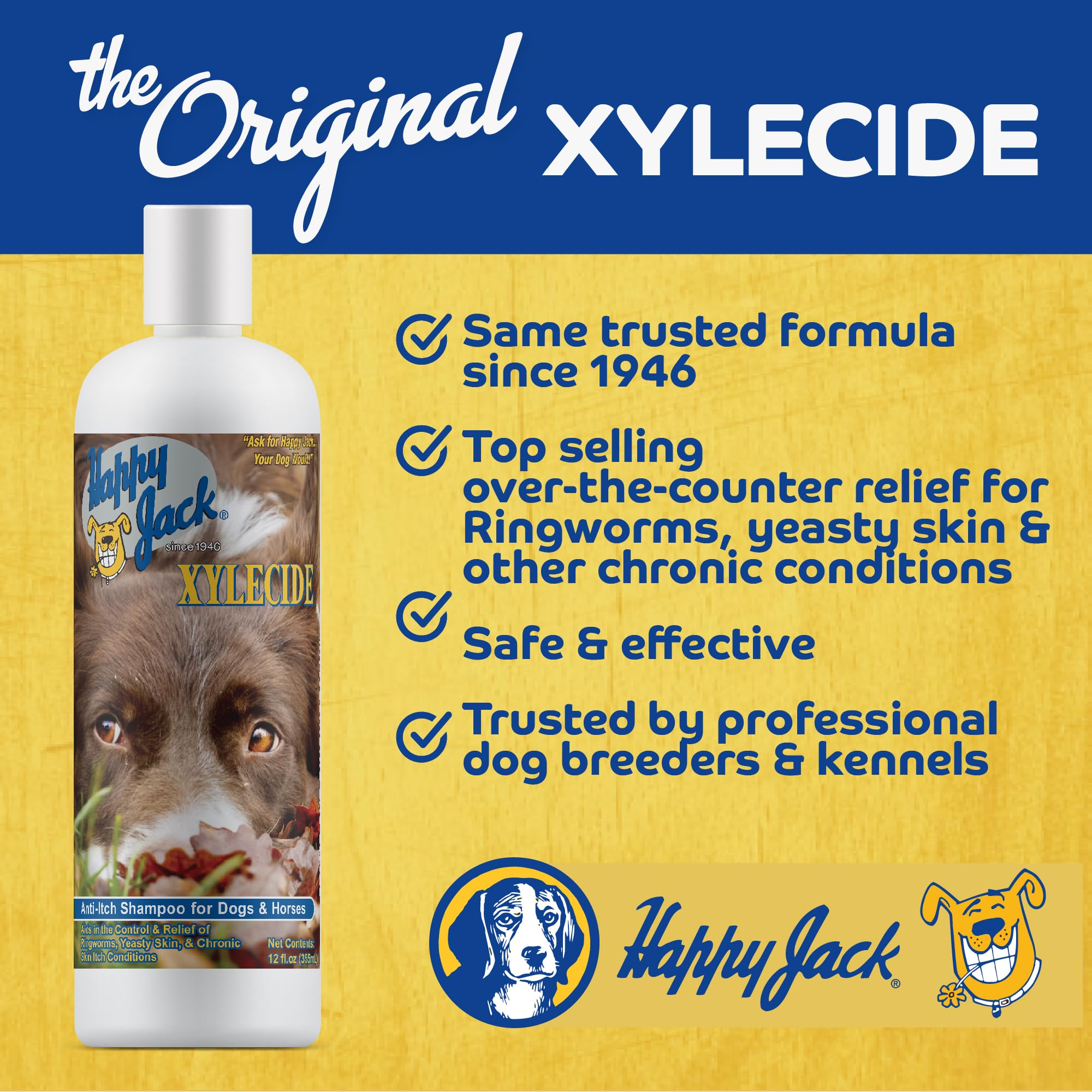 Happy Jack Xylecide easy at-home use during regular bathing routines