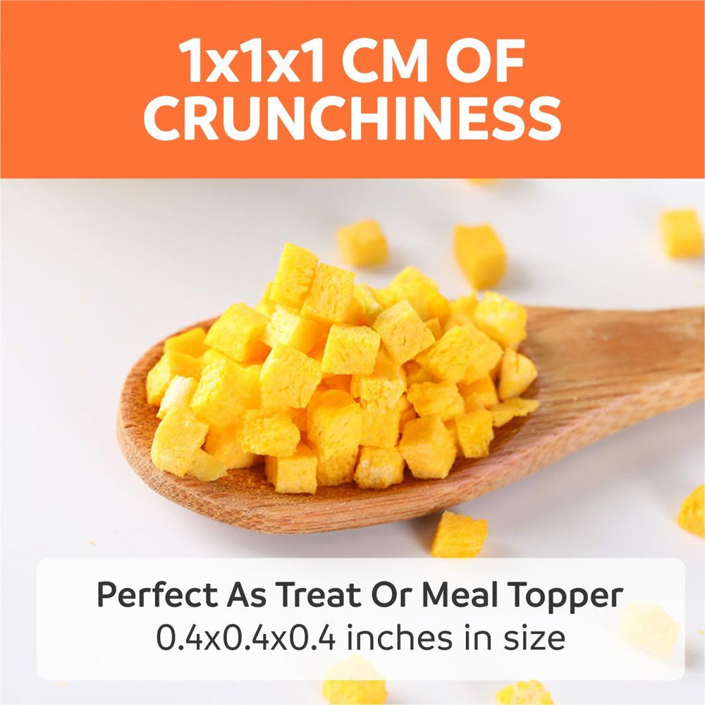Happy Olly pumpkin treats in bowl—ideal topper for meals.