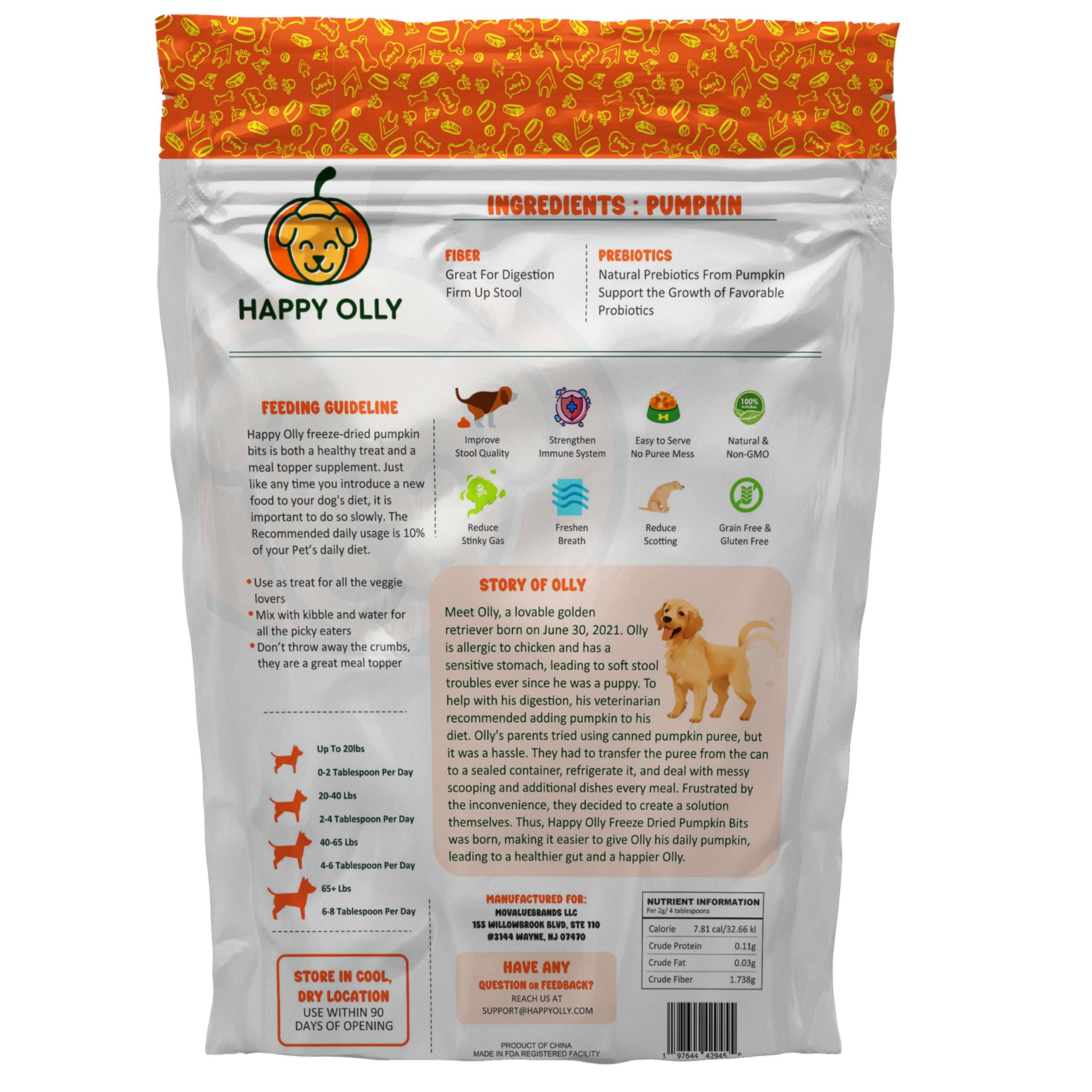 Happy Olly pumpkin toppers sprinkled over meals—fiber-rich natural goodness.