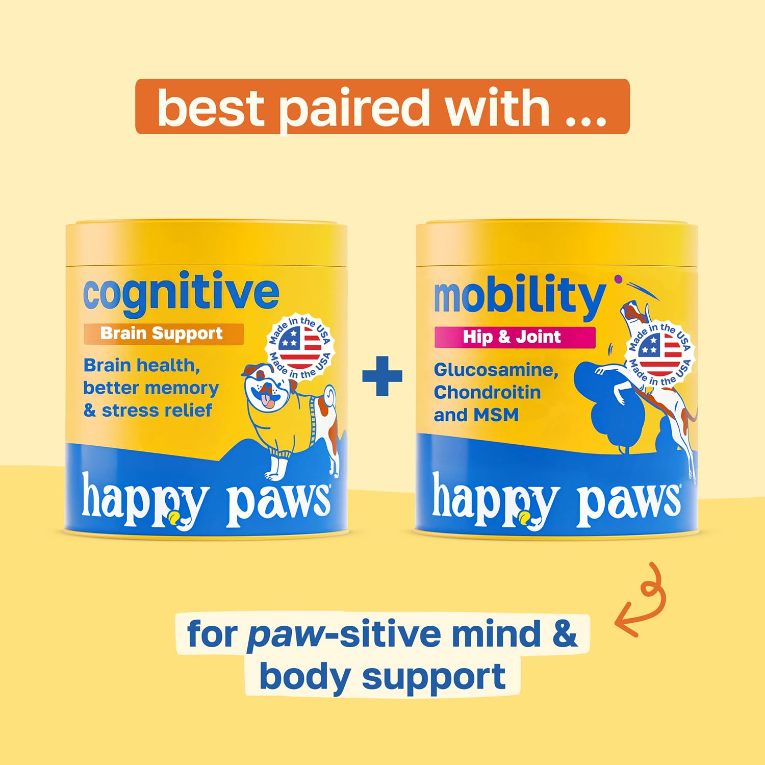 Happy Paws dog enjoying a tasty chew served with meals.