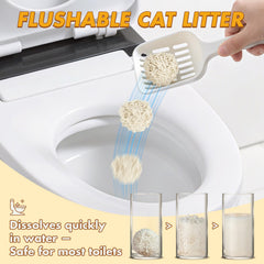 Happy & Polly tofu cat litter unscented odor control for sensitive cats.