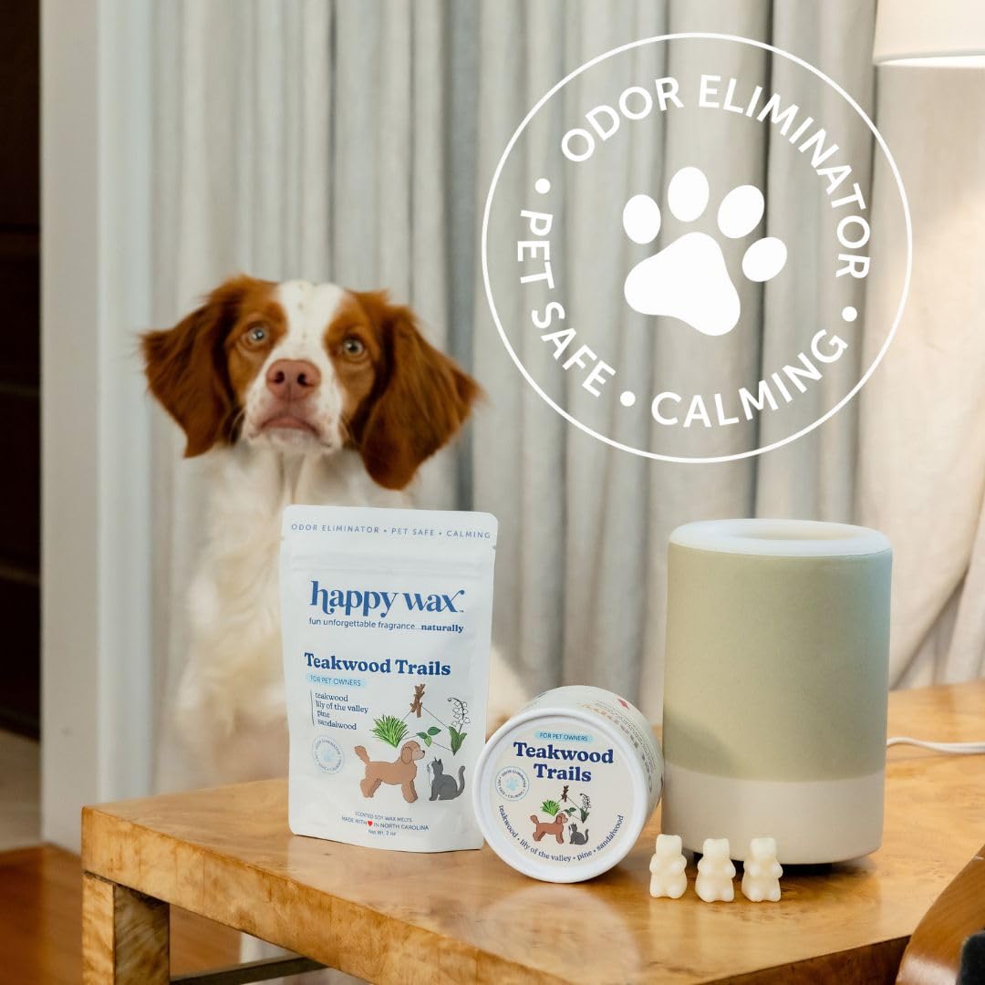 Happy Wax calming pheromone-inspired melts create a soothing atmosphere for busy homes.