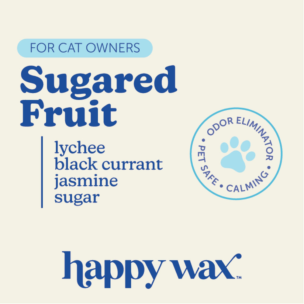 Happy Wax Sugared Fruit cat melts invite a fresh fruity aroma