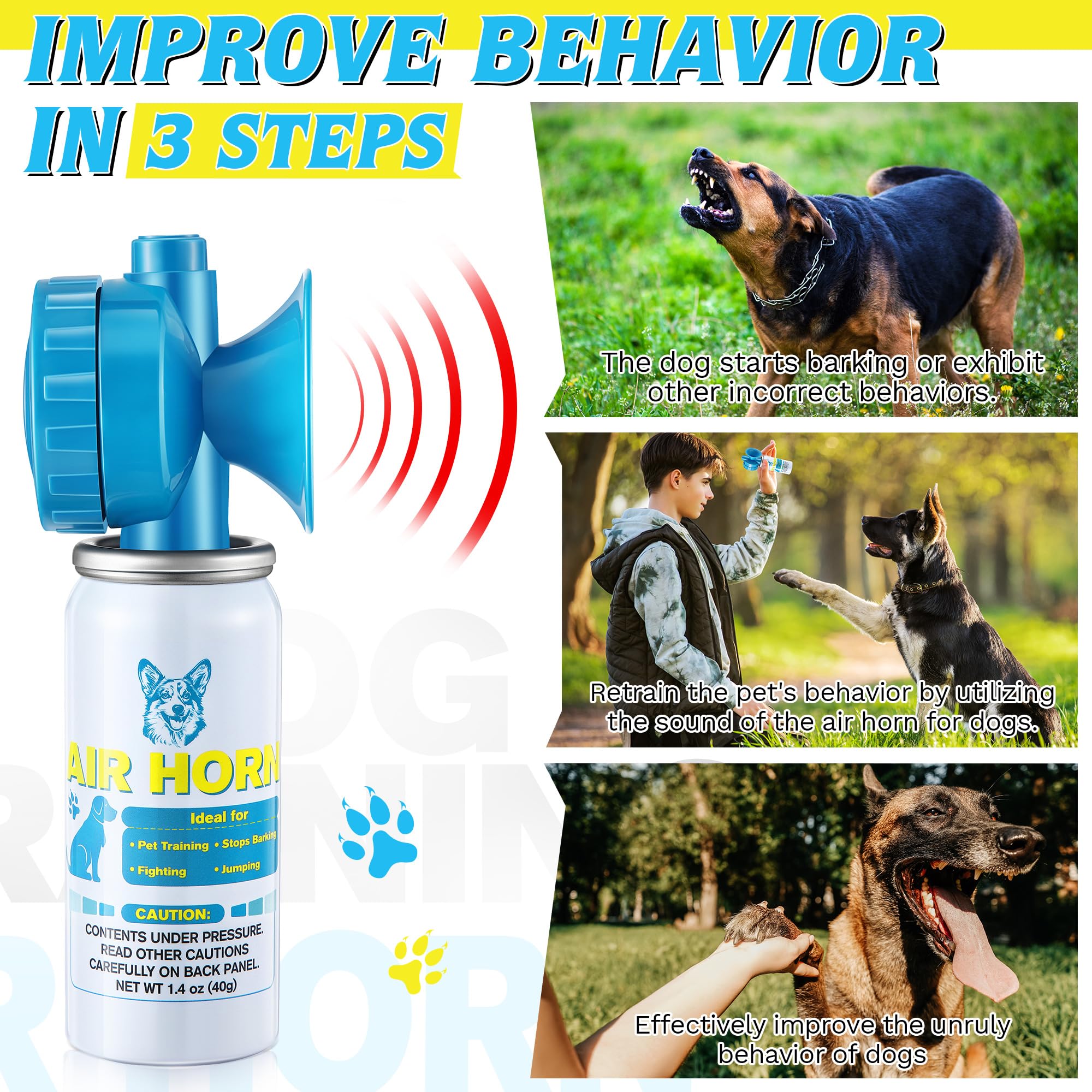 HappyAlley air horn blue walking hiking use enhances personal safety outdoors