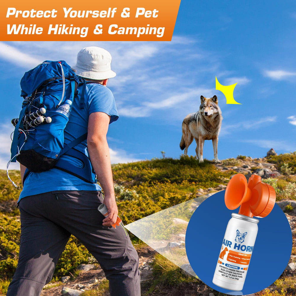 HappyAlley campsite-safety air horn helps deter wildlife.