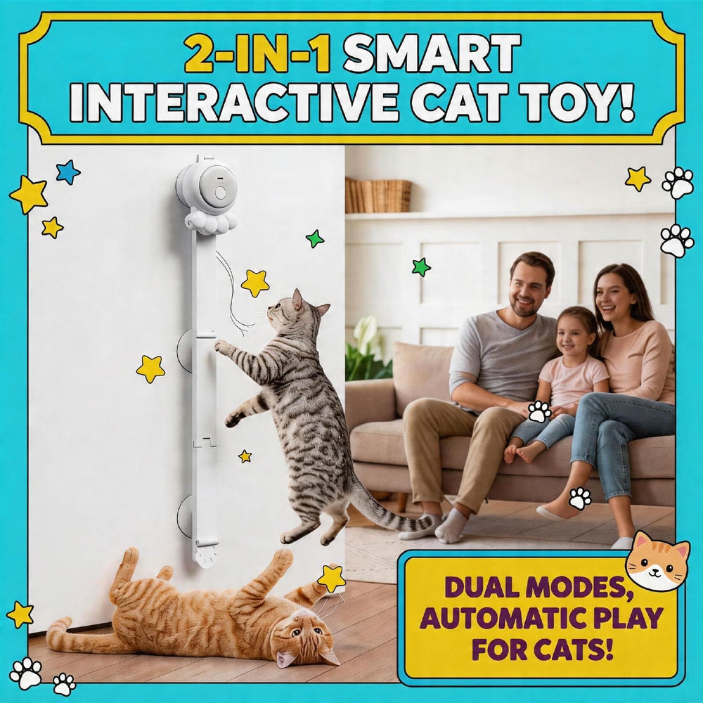 HappyCode 2-in-1 Cat Wand bounce-mode ready for vertical play.