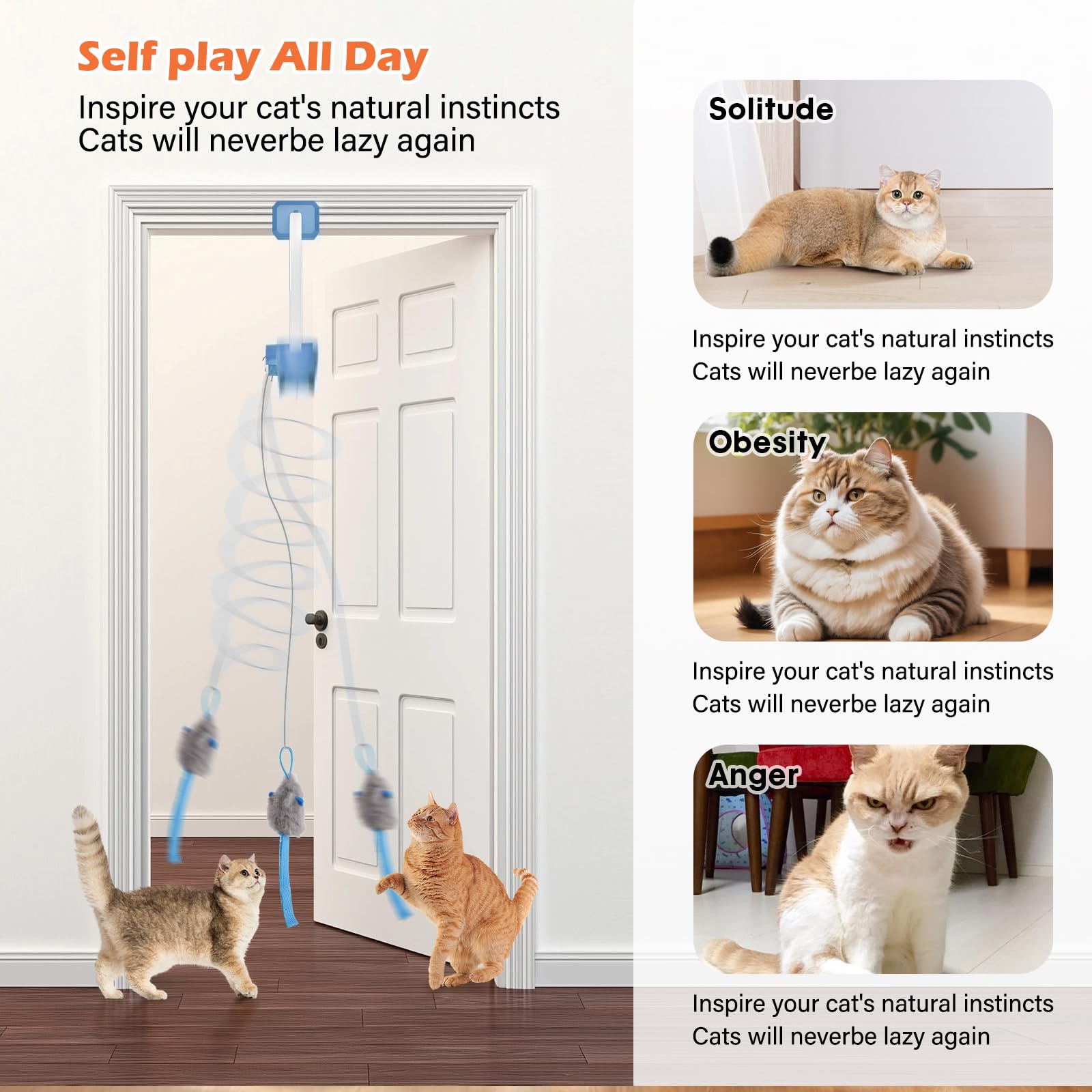 HAPPYCODE non-toxic materials ensure safe and durable cat toy