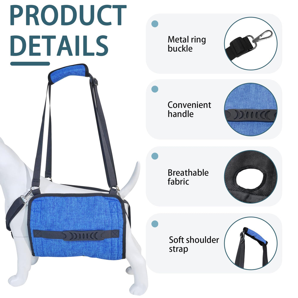 HAPPYHAO dog lift harness soft fabric close-up showing comfort