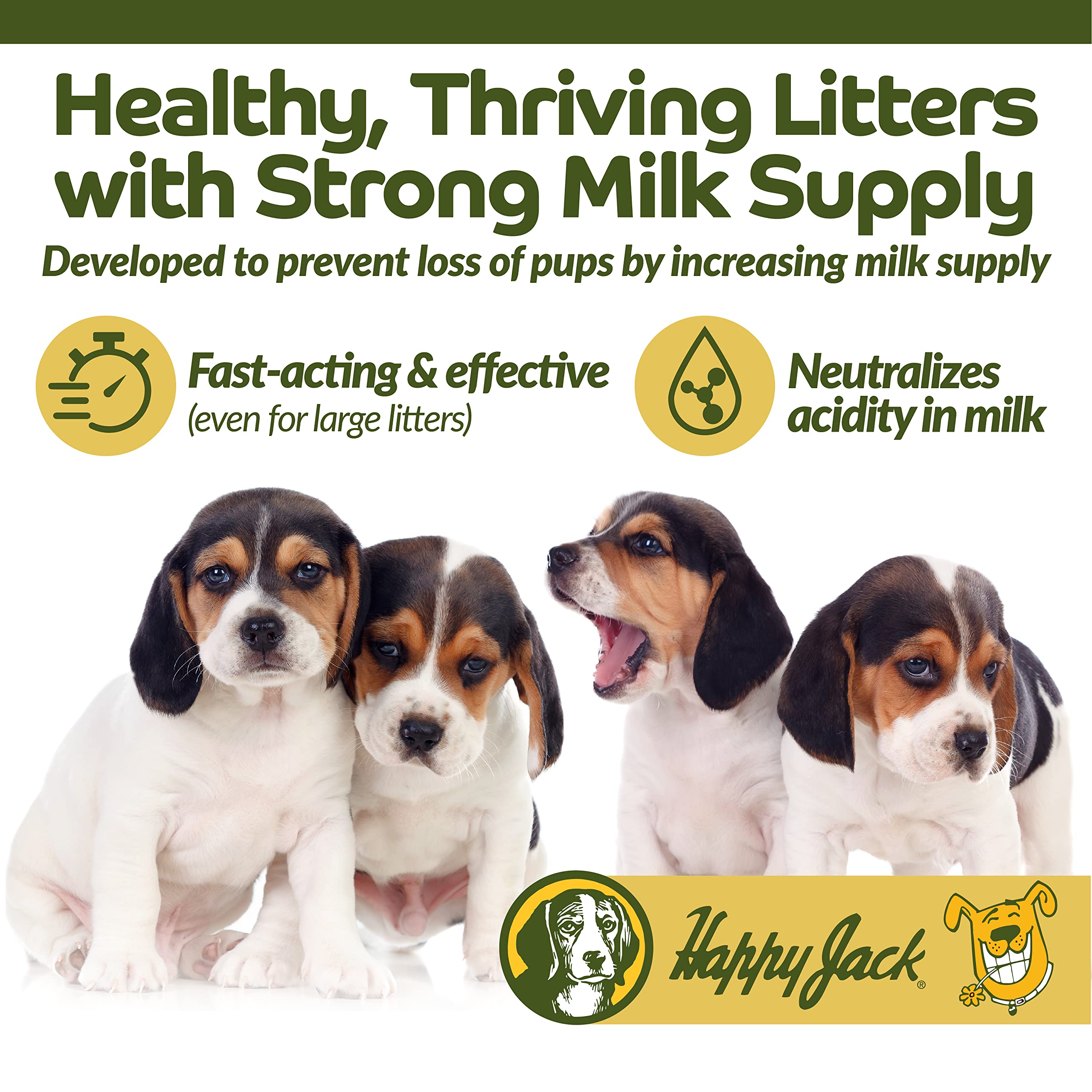 HAPPY JACK Milkade mix-in-water shows easy blending into meals.