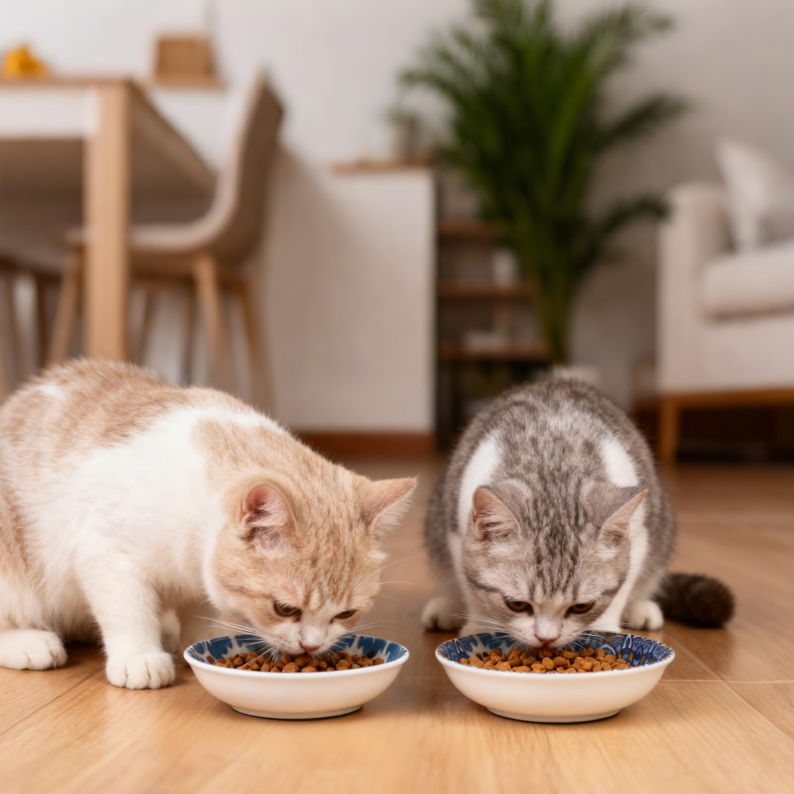 HAPPY KIT dishwasher-safe cat bowls for easy cleaning