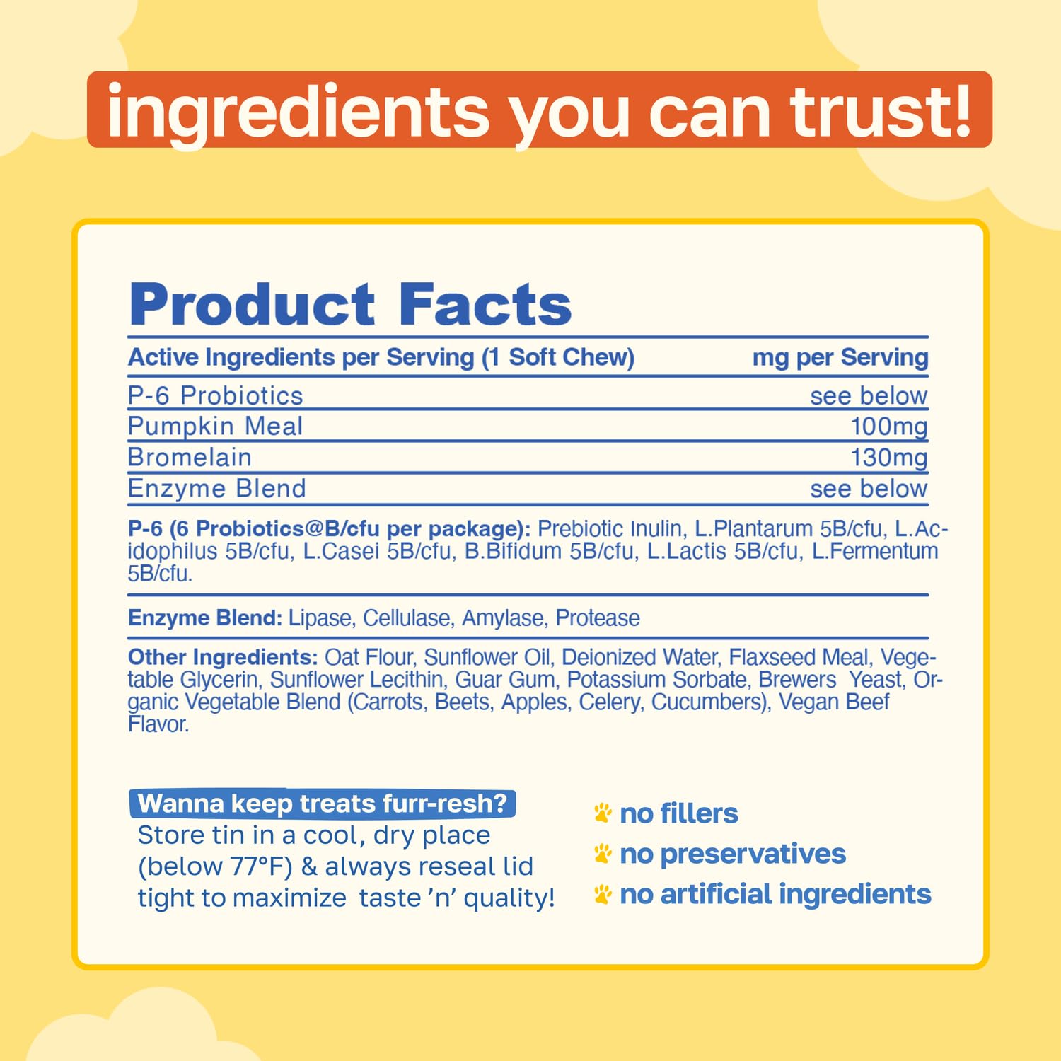 Happy Paws No Poo Chews 100-count bottle for long-term use.