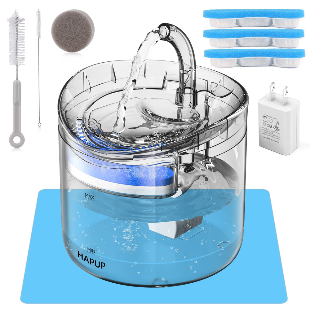 HAPUP cat water fountain arc faucet mode for steady hydration.