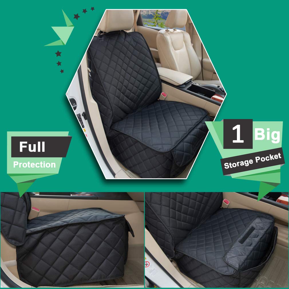HAPYFOST front seat cover features a large pocket for toys and leashes