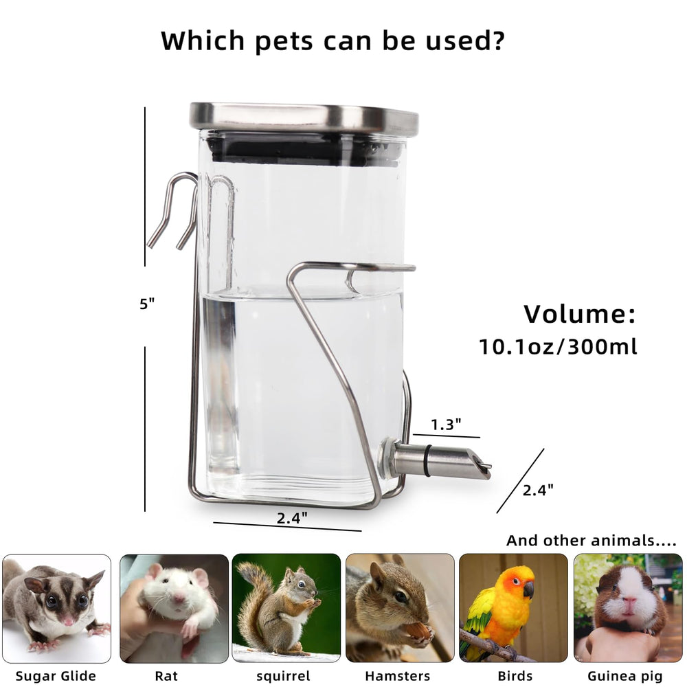 HardcorePet 300ml waterer fits compact habitats and easy reach