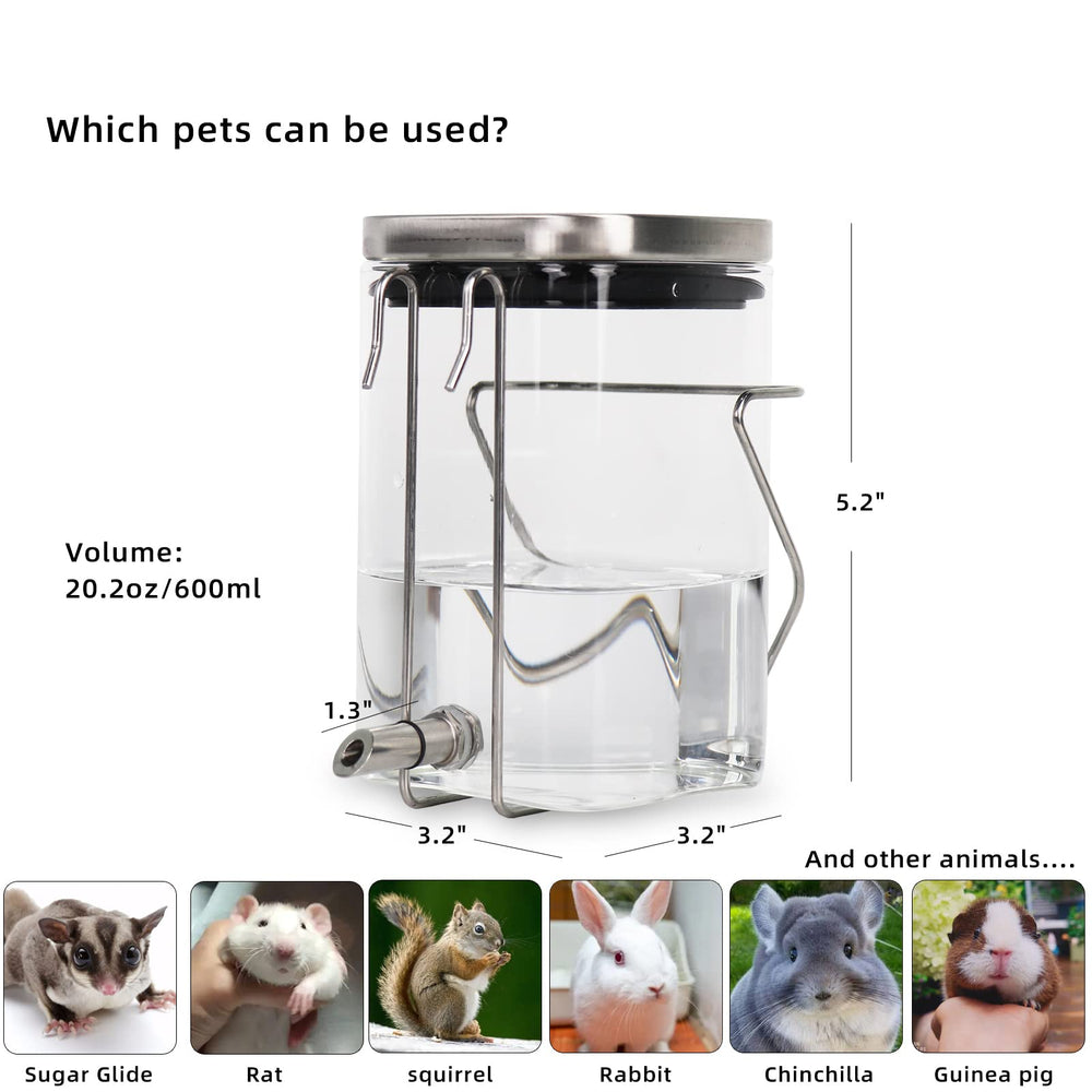 HardcorePet cage-mounted water dispenser allows versatile placement