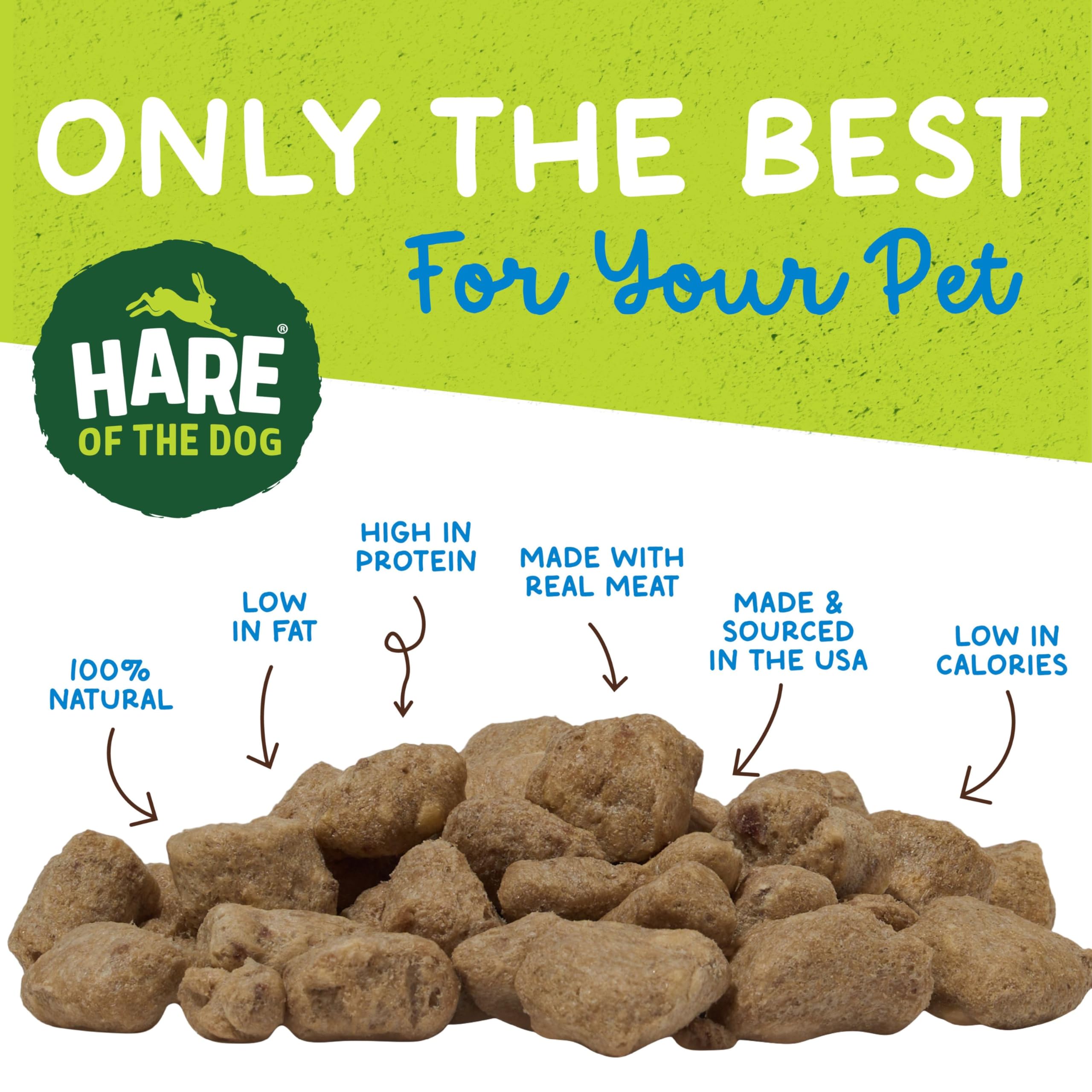 Hare of the Dog single-ingredient rabbit meat label highlighting purity.