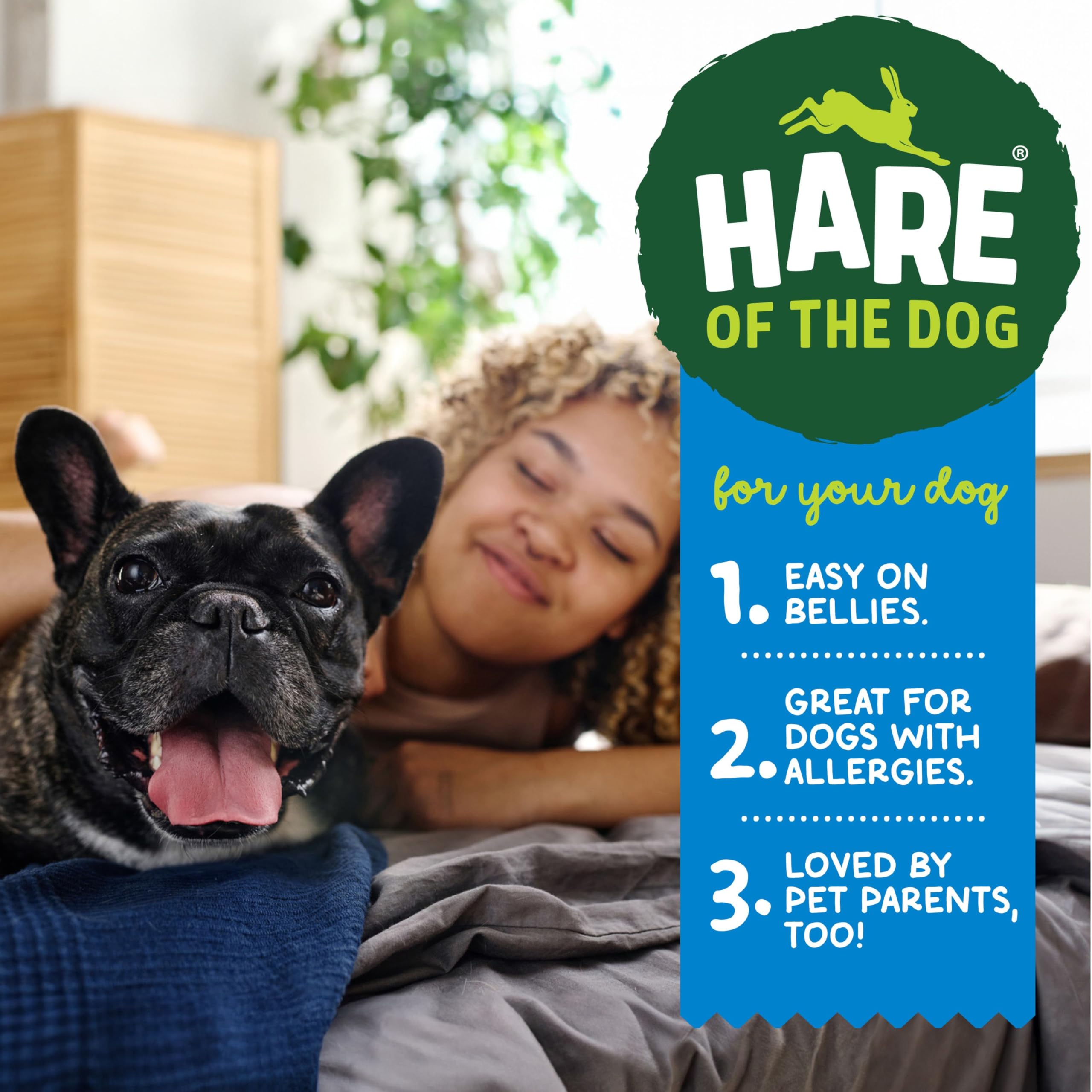 Hare of the Dog USA-made badge on packaging.