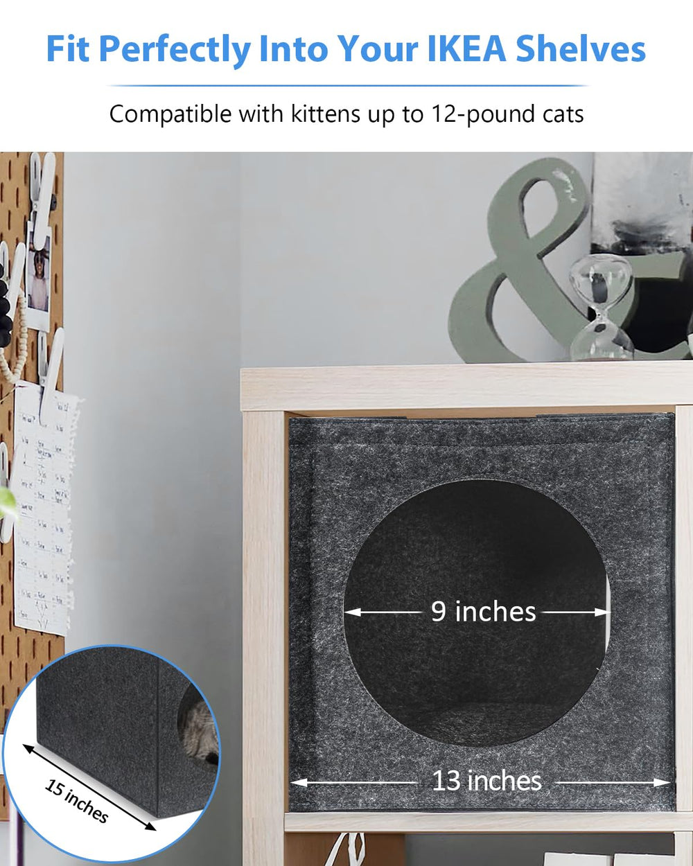 Harhana Cat Cave entrance hole shows a 9-inch doorway for easy access.