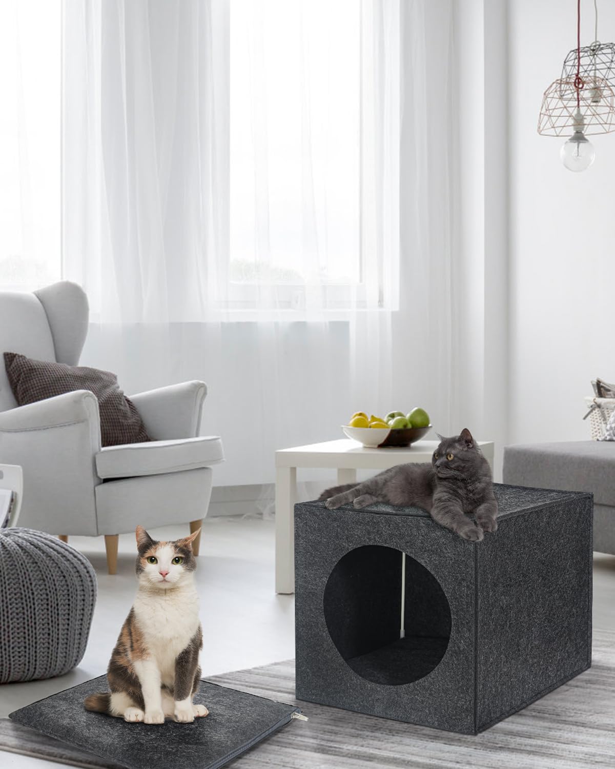 Natural wool felt keeps a cozy, durable hideout by Harhana.