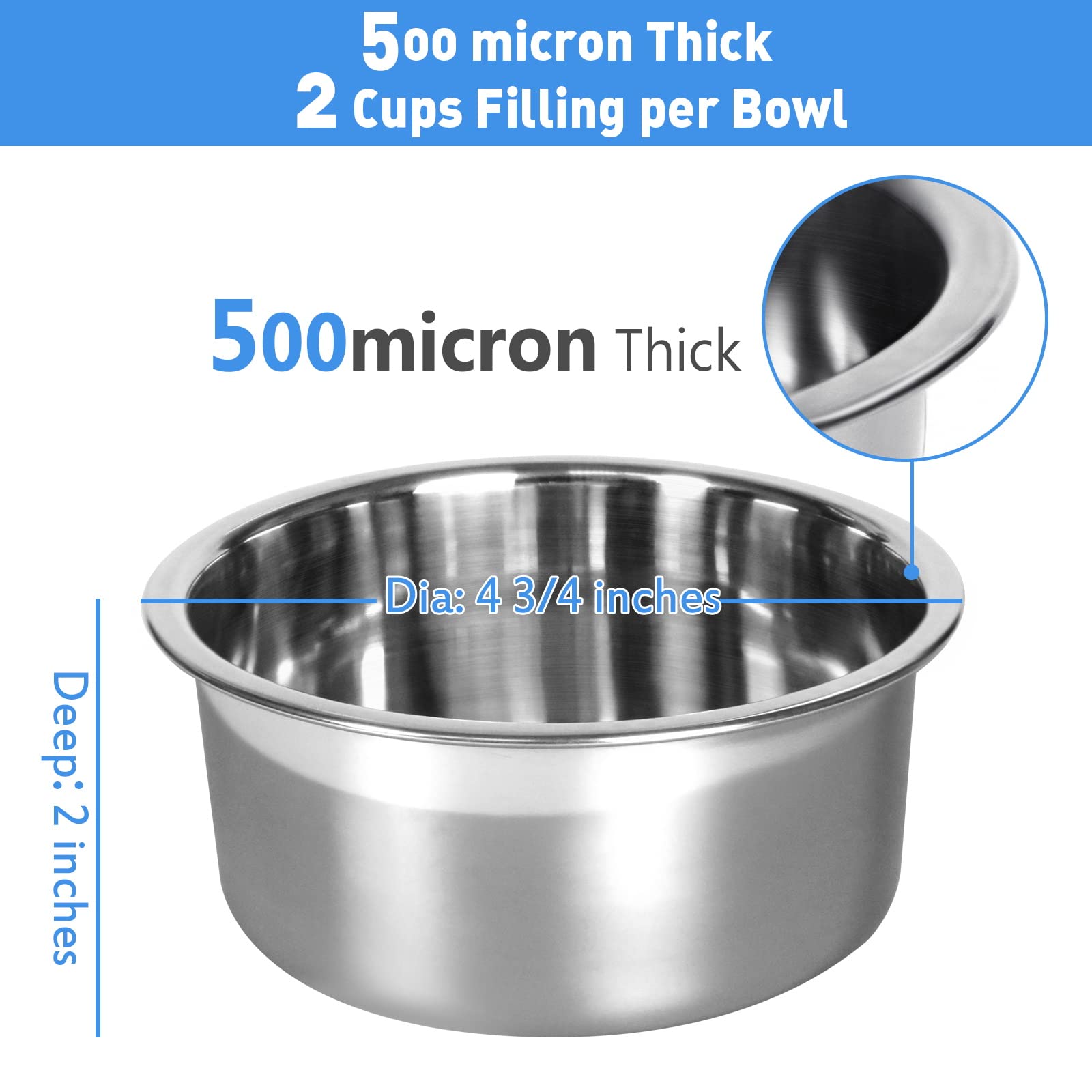 Harhana clip-on rotating bracket keeps bowls secure on crate bars