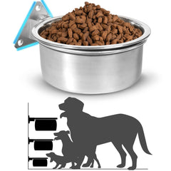 Harhana raised large dog bowls wall mount, offering stable 8-cup capacity for meals.