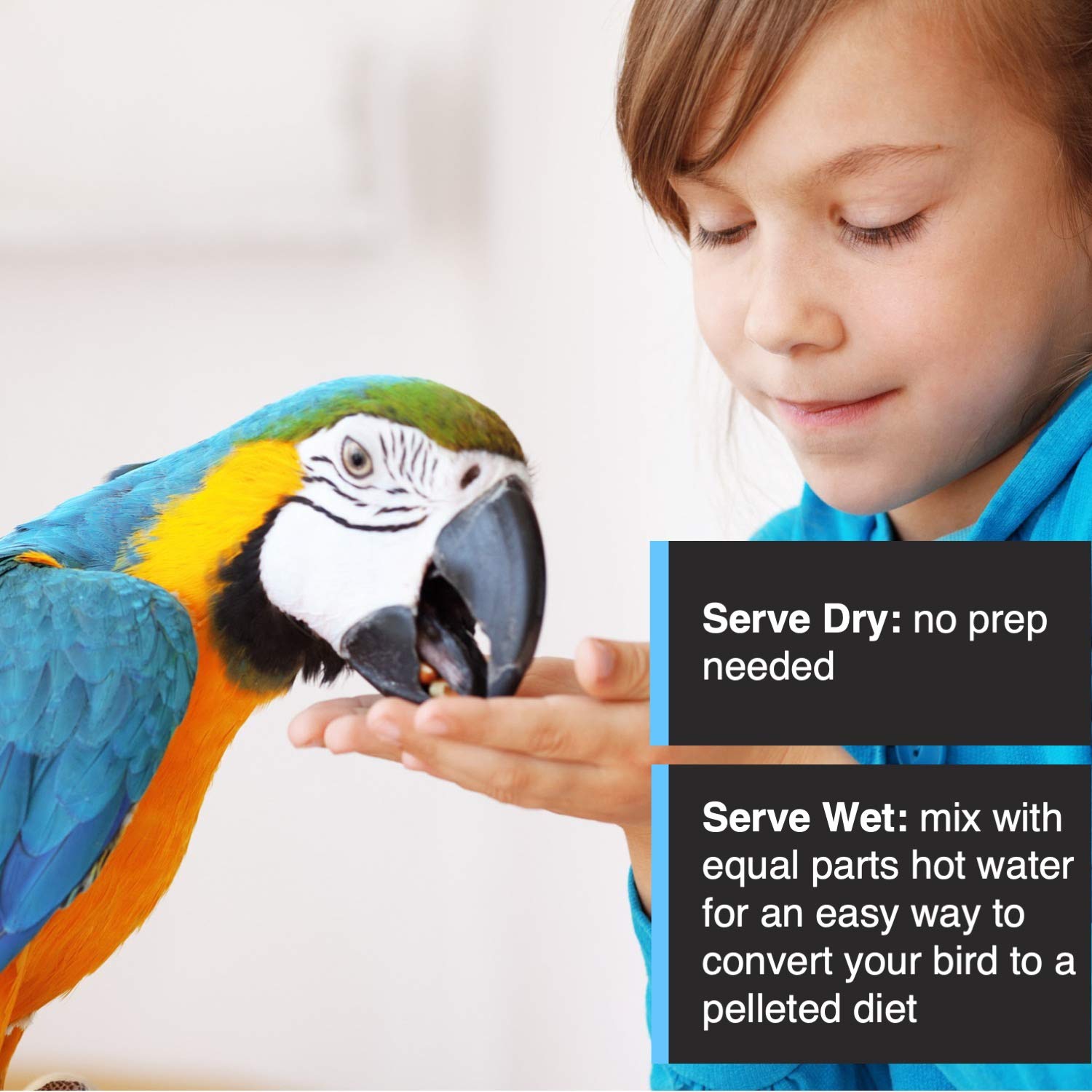 Hari Tropimix foraging setup encouraging natural foraging in large parrots.